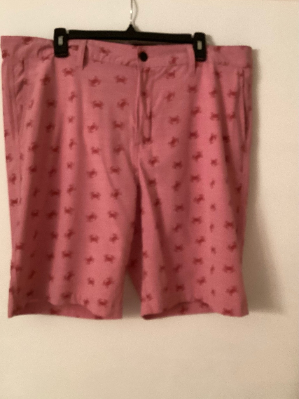 Atlantis Weathergear Crab Pattern Pink Mens Shorts
